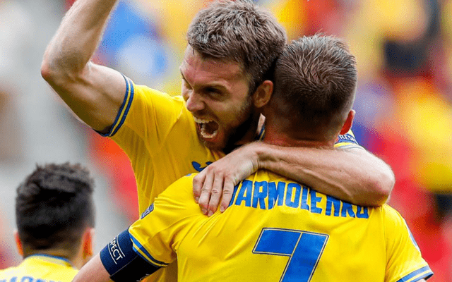 乌克兰备战对阵奥地利的比赛